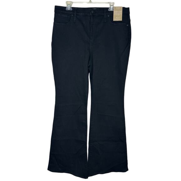 Madewell Denim - Madewell NEW NWT Womens 33 Black Curvy Skinny Flare Jeans High Rise Stretch